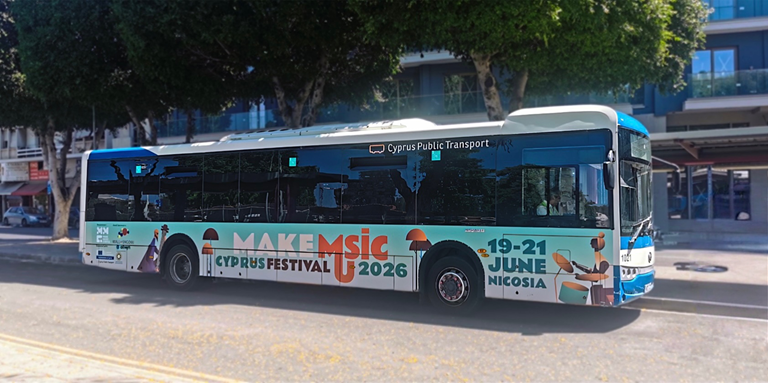 Cyprus Public Transport bus advertising