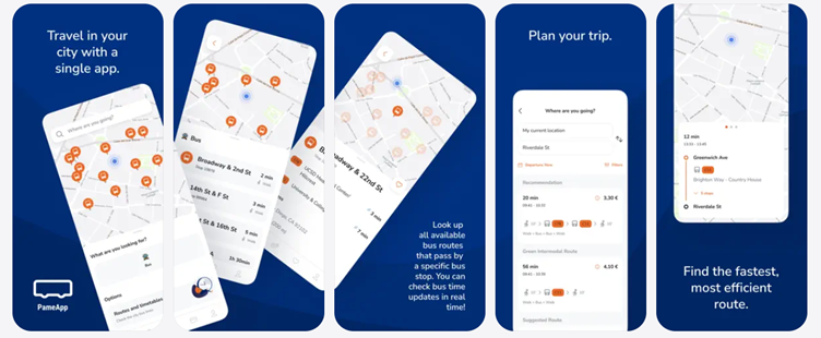 Pame App screenshots